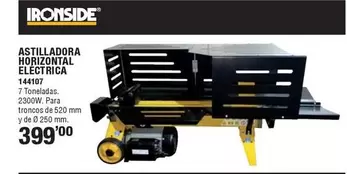 Ironside - Astilladora Horizontal Eléctrica