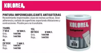 Kolorea - Pintura Impermeabilizante Antigoteras