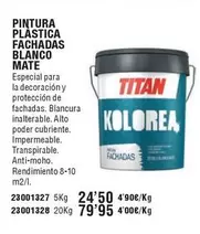 Kolorea - Pintura Plastica Fachadas Blanco Mate