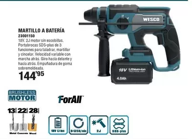 Wesco - Martillo A Bateria