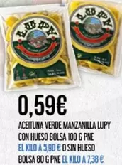 Lupy - Aceituna Manzanilla  Con Hueso Bolsa