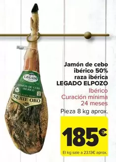 Legado Elpozo - Jamón De Cebo Ibérico 50%  Raza Ibérica