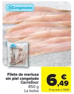 Carrefour - Filete De Merluza Sin Piel Congelado