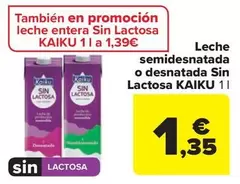 Kaiku - Leche Semidesnatada O Desnatada Sin Lactosa