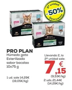 Pro plan - Humedo Gato Esterilizado Sabor Bacalao