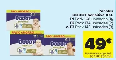 Dodot - Pañales Sensitive Xxl  T1 , T2 O T3