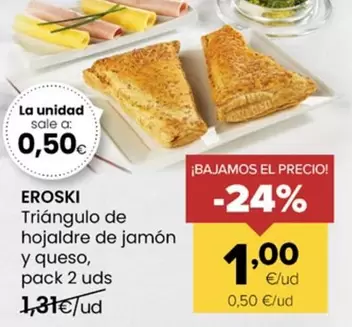 Eroski - Triangulo De Hojaldre De Jamon Y Queso