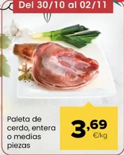 Paleta De Cerdo/ Entera O Medias Piezas