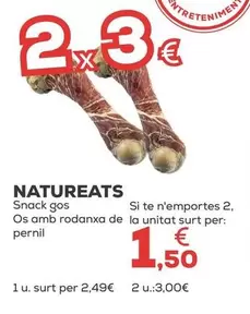Natureats - Snack Perro Hueso Con Loncha De Jamon