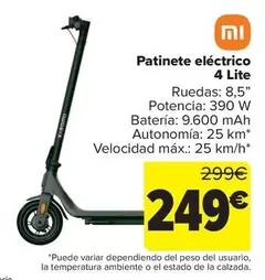 Xiaomi - Patinete Eléctrico 4 Lite