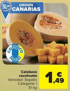 Calabaza Cacahuete