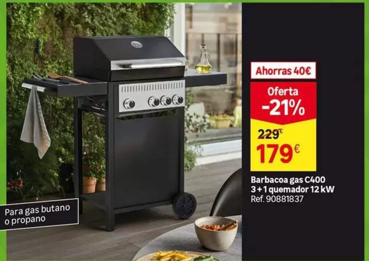 Barbacoa Gas C400 3+L Quemador 12KW