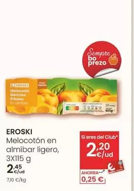 Eroski - Melocotón En Almibar Ligero