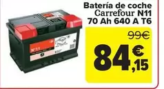 Carrefour - Batería De Coche N11 70 Ah 640 A T6