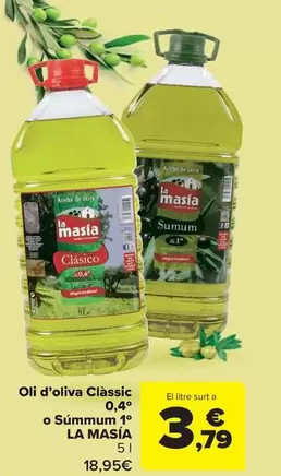 La Masía - Aceite De Oliva Clásico 0,4º O Sumum 1º