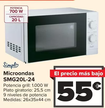 Simpl - Microondas SMG20L-24