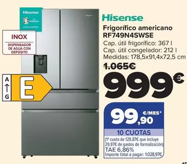 Frigorífico Americano RF749N4SWSE