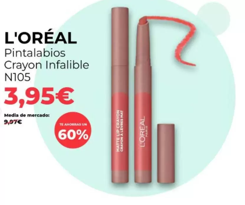 L'Oréal - Pintalabios Crayon Infalible N105