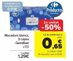 carrefour - Mocadors blancs, 3 capes