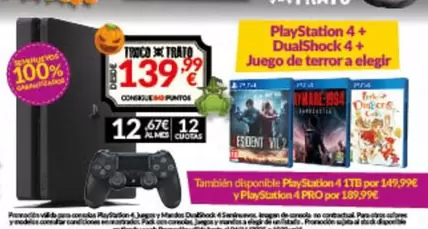 PlayStation 4+ DualShock 4+ Juego De Terror A Elegir