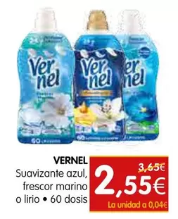 Vernel - Suavizante Azul, Frescor Marino O Lirio