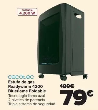 Cecotec - Estufa De Gas  Readywarm 4200  Blueflame Foldable