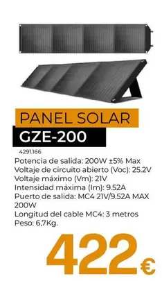 Genergy - Panel Solar GZE-200