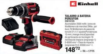 Einhell - Taladro A Bateria Percutor