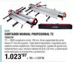 Rubi - Cortador Manual Profesional Tz
