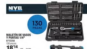 Nivel - Maletín De Vasos Y Puntas 1/4" 9712258