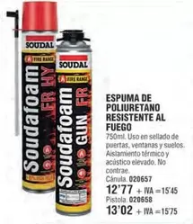 Soudal - Espuma De Poliuretano Resistente Al Fuego