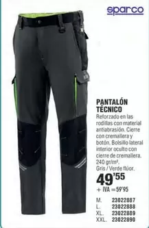 Sparco - Pantalón Tecnico