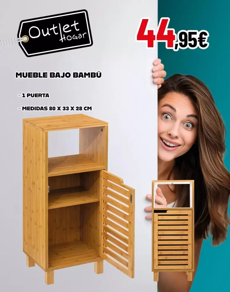 Mueble Bajo Bambú