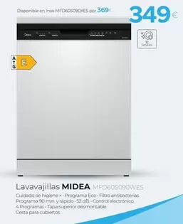 Midea - Lavavajillas Mfd60sg90wes