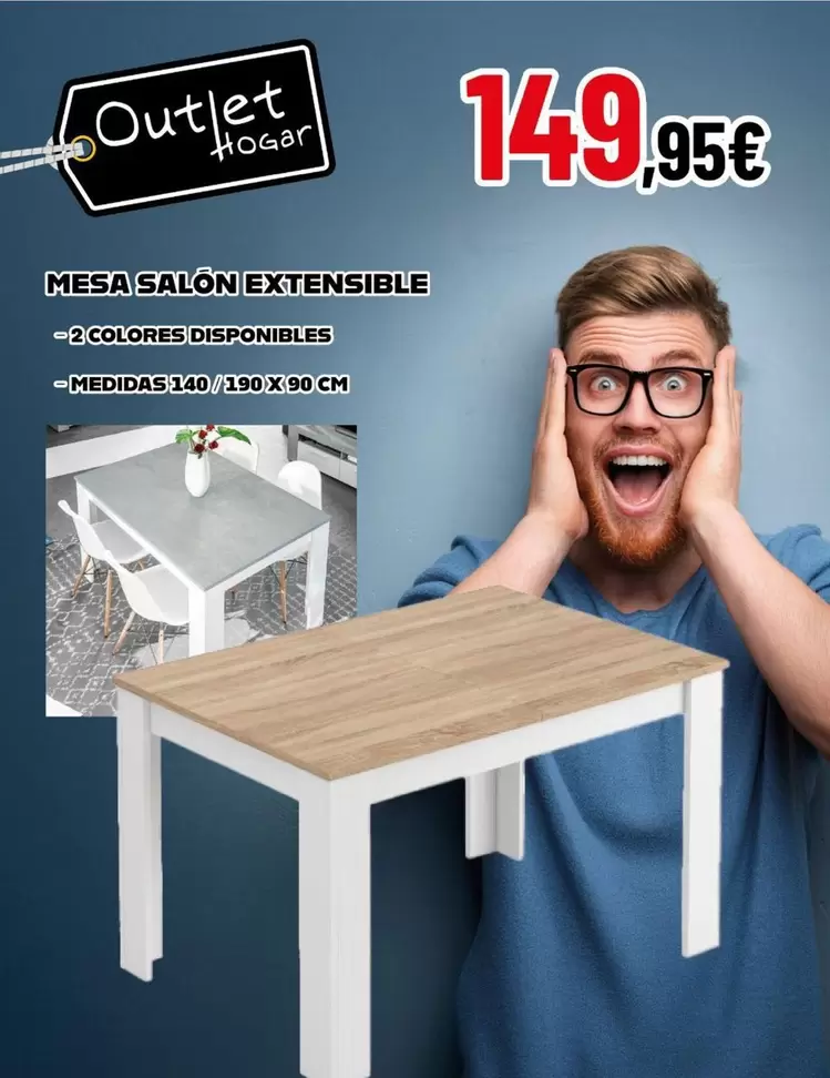 Mesa salon extensible