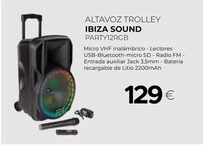 Fm - Altavoz Trolley Ibiza Sound