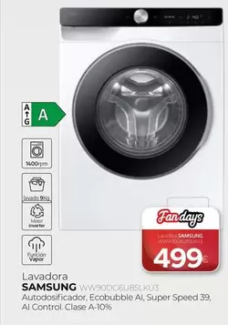 Samsung - Lavadora Ww90dc6u85lk3
