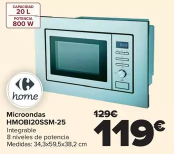 Carrefour Home - Microondas HMOBI20SSM-25