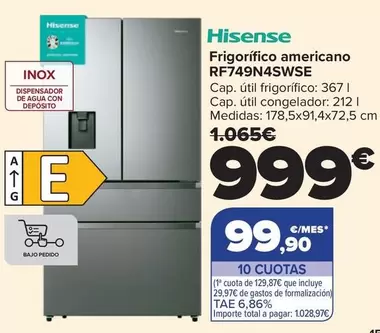 Frigorífico Americano RF749N4SWSE