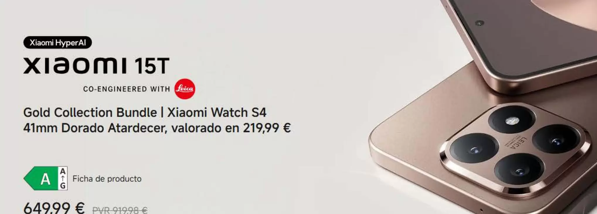Xiaomi - Gold Collection Bundle I X180ml Watch S4 4 Imm Dorado Atardecer