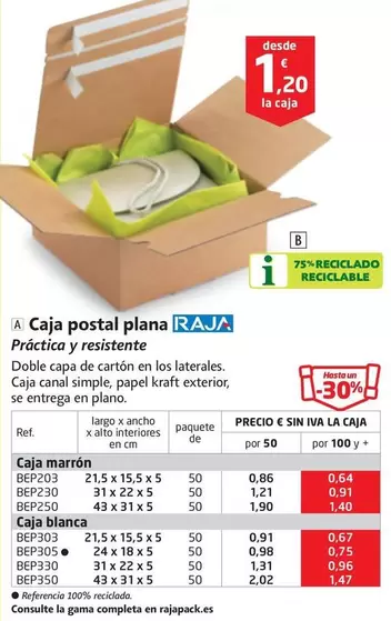 Raja - Caja Postal Plana