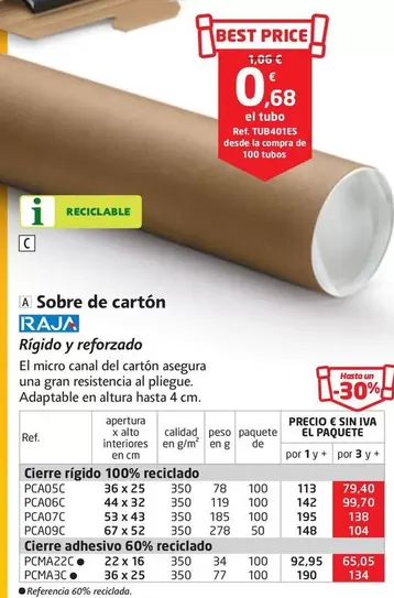 Raja - Sobre De Carton