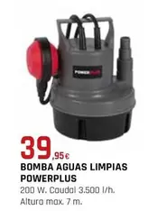 Power plus - Bomba Aguas Limpias