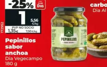 Dia Vegecampo  - Pepinillos Sabor Anchoa 180 G