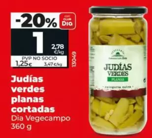 Dia Vegecampo  - Judías Verdes Planas Cortadas 360 G