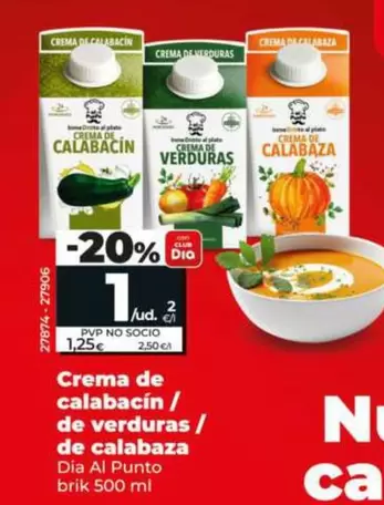 Dia Al Punto - Crema De Calabacín / De Verduras / De Calabaza