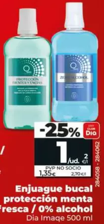 Dia Imaqe - Enjuague Bucal Protección Menta Fresca / 0% Alcohol