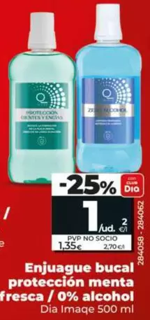 Dia Imaqe - Enjuague Bucal Protección Menta Fresca / 0% Alcohol
