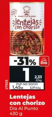 Dia Al Punto - Lentejas Con Chorizo