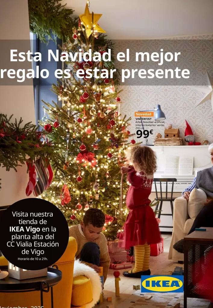 Vinterfint - Árbol Navidad Artificial, Interior/Exterior Verde